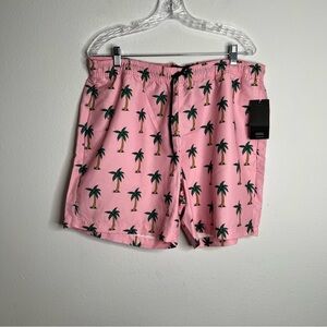 WXYZ MFG Mens Short Beach Palm Trees Hawaiian Size XL